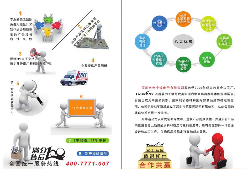 Tank007手电筒的售后服务和维修